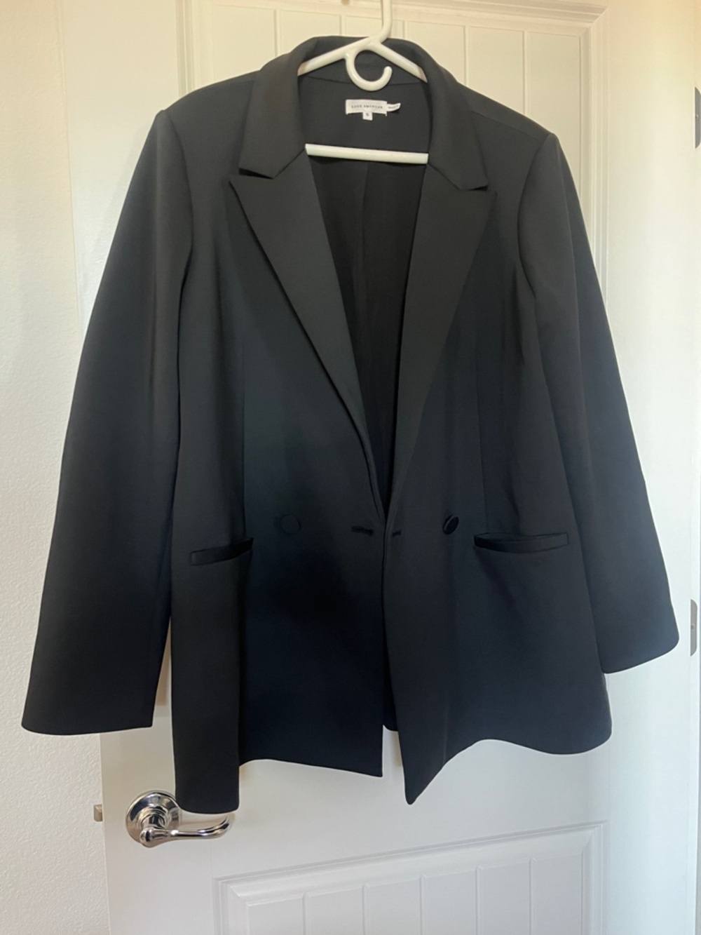 Good American Black Women's Blazer Jacket